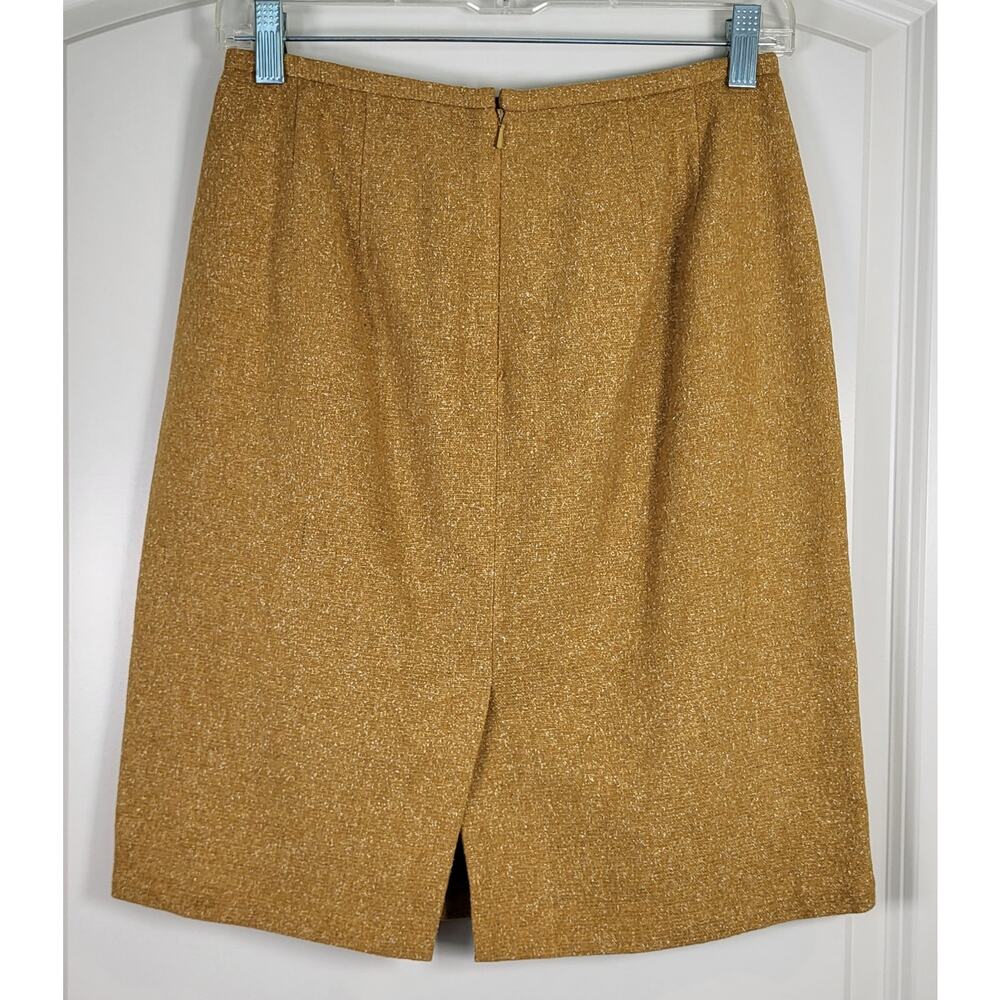 Petite Sophisticate Vintage Goldenrod Tweed Skirt Suit - Vintage - Size 8 - Picture 11 of 15